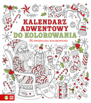 Zielona Sowa Kalendarz adwentowy do kolorowania 