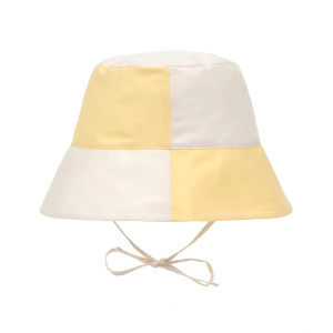Lassig Lassig Sun Protection Fishing Hat Checkerboard pale yellow/sea salt, 07-12 months, 45-47 