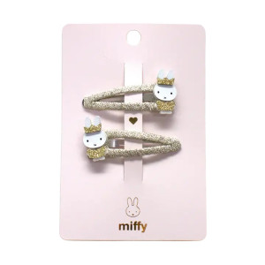 Yuko B pinki do włosów MIFFY - złote, 2 szt. 