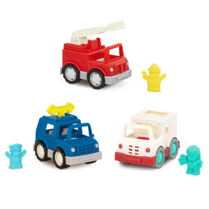 B.toys Zestaw 3 pojazdów SŁUŻB RATUNKOWYCH z KIEROWCAMI – Emergency Vehicles 