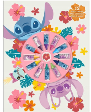 Kids Euroswan Zestaw do kolorowania 12 kredek Lilo & Stitch 