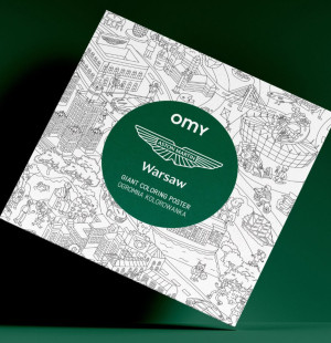 Omy GIGANTYCZNA KOLOROWANKA 100x70 - ASTON MARTIN WARSAW 