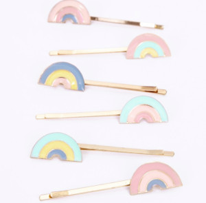 Meri Meri Meri Meri - Wsuwki do włosów 6szt., Enamel, Rainbow 