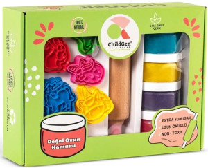 Childgen ChildGen, Zestaw kreatywny JEDNOROŻEC, 100% naturalna ciastolina i akcesoria 