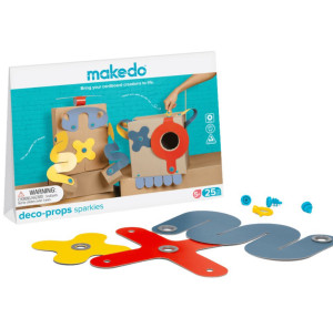Makedo Zestaw kreatywnych kształtów Makedo Deco-Props - Sparkies 25 el. 