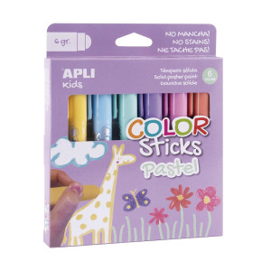 Apli FARBY W KREDCE APLI KIDS 6 PASTELOWYCH KOLORÓW 