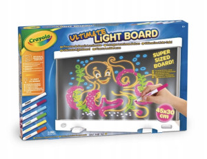 Crayola Crayola Tablica podświetlana do rysowania dla dzieci LED z 6 żelowymi flamastrami 6+ 