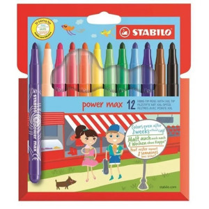 Stabilo Flamastry Stabilo, Power Max, 12 sztuk 