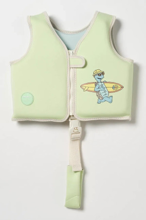 Sunnylife Dziecięca kamizelka do pływania 2-3 lata Shred Turtle Aqua 