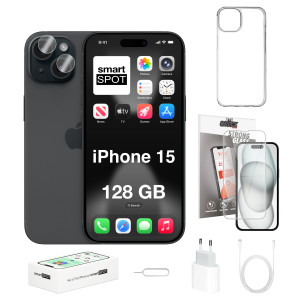 iPhone 15 128GB ZESTAW 7w1 Czarny