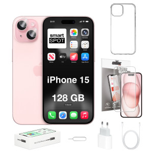 iPhone 15 128GB ZESTAW 7w1 Różowy