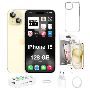 iPhone 15 128GB ZESTAW 7w1 Żółty