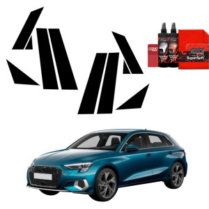 8w1 Czarna folia na słupki do Audi A3 8Y Sportback (2020-2023)