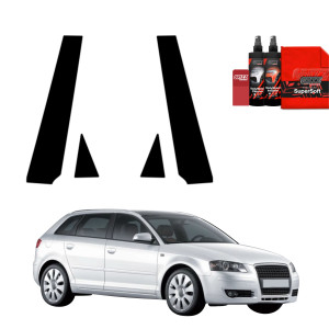 4w1 Czarna folia na słupki do Audi A3 8P Hatchback 5D (2008-2012)