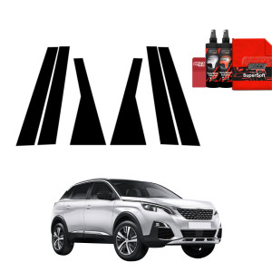 6w1 Czarna folia na słupki do Peugeot 3008 (2016-2024)