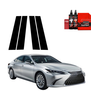 4w1 Czarna folia na słupki do Lexus ES 300h (2021-2024)