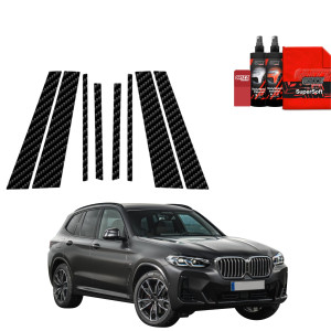 8w1 Folia karbonowa na słupki do BMW X3 (2021-2024)