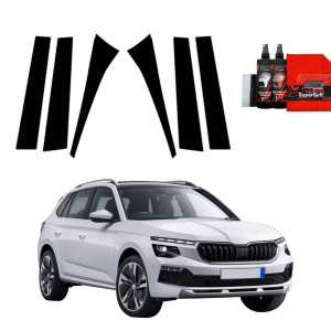 6w1 Czarna folia na słupki do Skoda Kamiq (2019-2025)