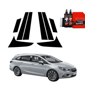 8w1 Czarna folia na słupki do Opel Astra J Kombi 5D (2012-2015)