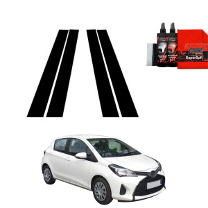 4w1 Czarna folia na słupki do Toyota Yaris (2011-2016)