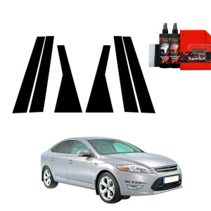 6w1 Czarna folia na słupki do Ford Mondeo Mk4 Sedan (2007-2014)