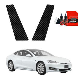 2w1 Folia karbonowa na słupki do Tesla Model S (2023-2025)