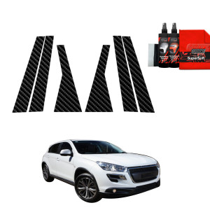 6w1 Folia karbonowa na słupki do Peugeot 4008 (2012-2017)