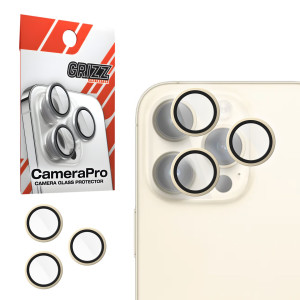 Szkło na aparat z ramką do Apple iPhone 11 Pro Max Gold GRIZZ