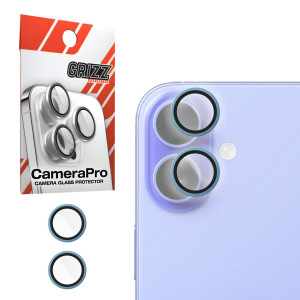 Szkło na aparat z ramką do Apple iPhone 16 Blue GRIZZ