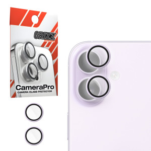 Szkło na aparat z ramką do Apple iPhone 17 Purple GRIZZ
