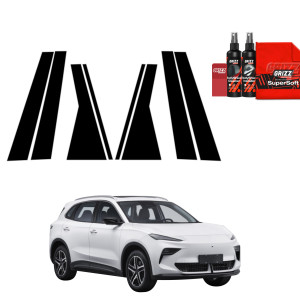 8w1 Czarna folia na słupki do MG S5 EV (2025-2026)