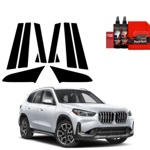 10w1 Czarna folia na słupki do BMW X1 (2023-2026)
