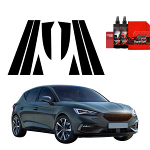 8w1 Czarna folia na słupki do Seat Leon (2024-2026)