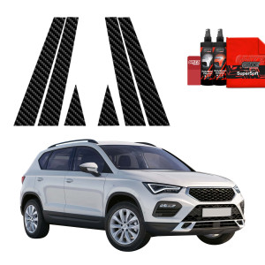 6w1 Folia karbonowa na słupki do Seat Ateca (2020-2026)