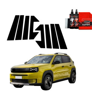 8w1 Czarna folia na słupki do Fiat Grande Panda (2025-2026)