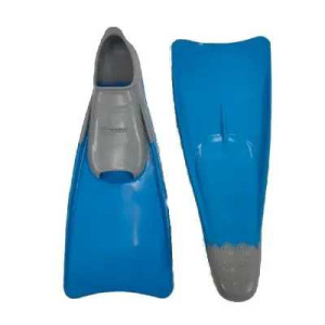 Simfötter Rubber Frog Fins Blå/grå (Storlek: 27/29)