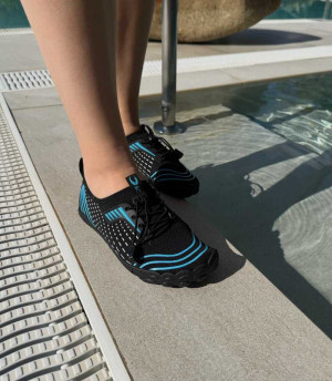 Badskor/aquashoe Premium Turkos/svart - Soak (Storlek:: 45 29 Cm)