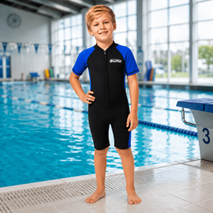 Våtdräkt Barn Kids Wetsuit Blå/svart - Soak (Storlek: L)