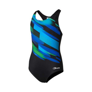 Baddräkt Barn Green/blue Stripe - Soak (Storlek:: 158164 Cl = 13-14 År)