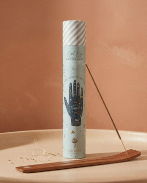 Kadzidełka Evil Eye Protection palo santo i paczula + drewniana podstawka
