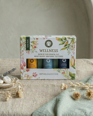Zestaw naturalnych olejków eterycznych w pudełku - Wellness