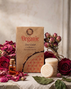Organic - Sojowy wosk zapachowy do kominka - Róża