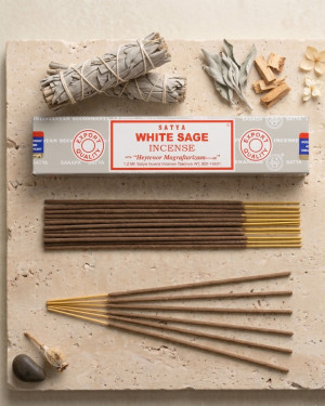 Satya - Indyjskie kadzidełka White Sage naturalne Biała Szałwia