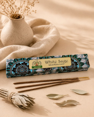 Namaste India Mandala naturalne kadzidełka - White Sage