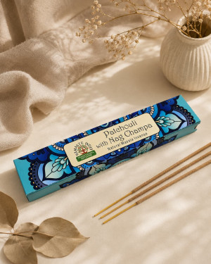 Namaste India Mandala naturalne kadzidełka - Paczula i Nag Champa