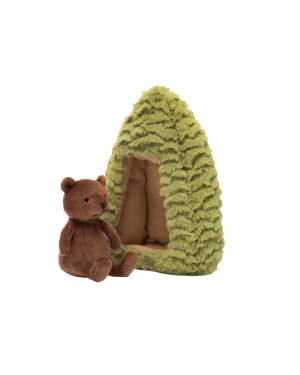 Jellycat - Leśny Domek Zielony Szałas Miś 19 cm