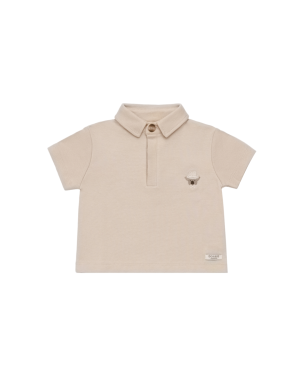 Donsje - koszulka polo Wouti Groom Soft Taupe