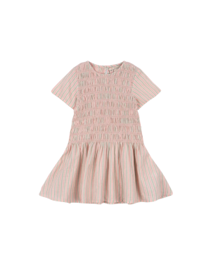 Konges Sløjd - bawełniana sukienka Luli Blush Stripe