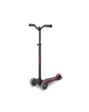 Micro - hulajnoga trójkołowa Maxi Micro Deluxe Pro LED Black/Red