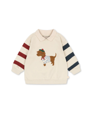 Konges Sløjd - bluza polo Spotty GOTS Brown Rice